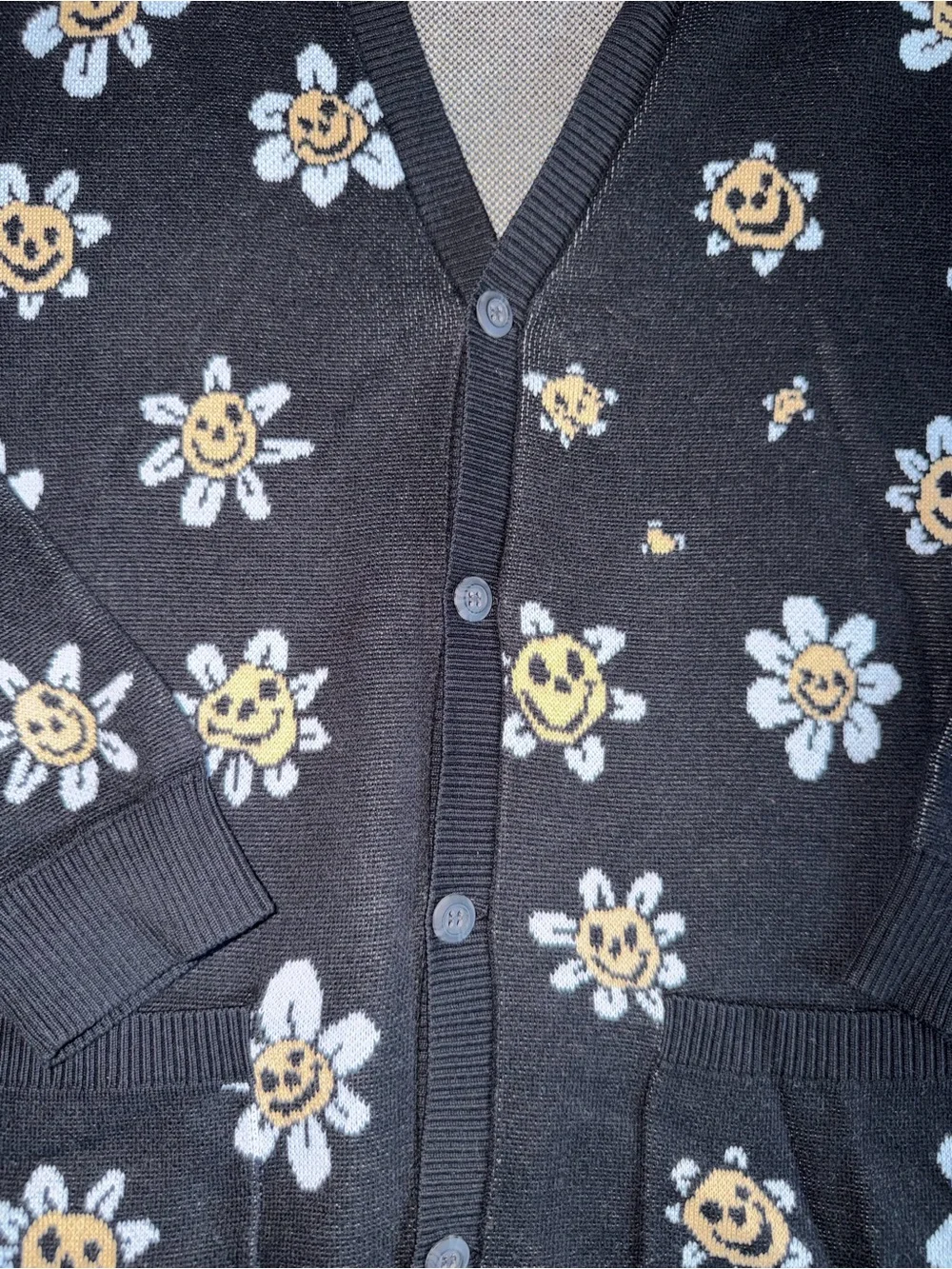 Vans Men’s Hilltop Black Cardigan Sweater - 2XL